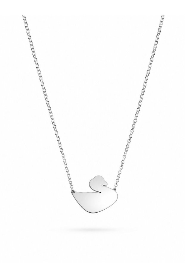 316L Steel Silver Color Chain Swan Model Women's Necklace