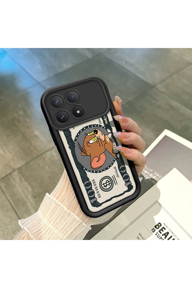 Xiaomi Redmi K90 5g Compatible High Quality Cartoon Printed Shockproof Black Silicone Case