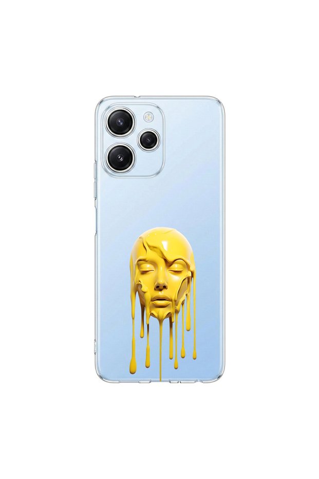 Redmi 12 Compatible Aesthetic Face 5 Design Transparent Case