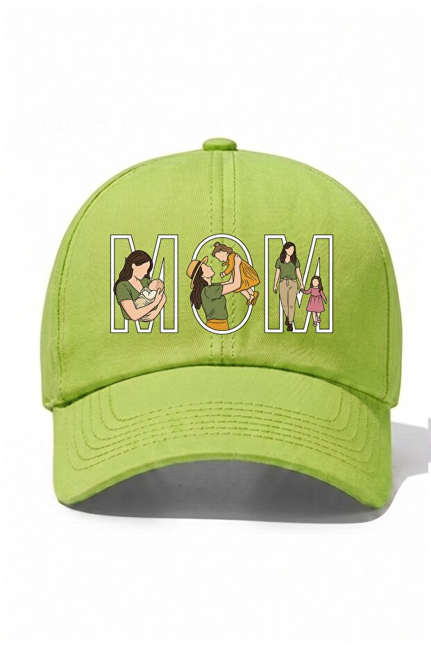 Mom - Mother & Daughter Very Special Design Printed Cotton Hat
