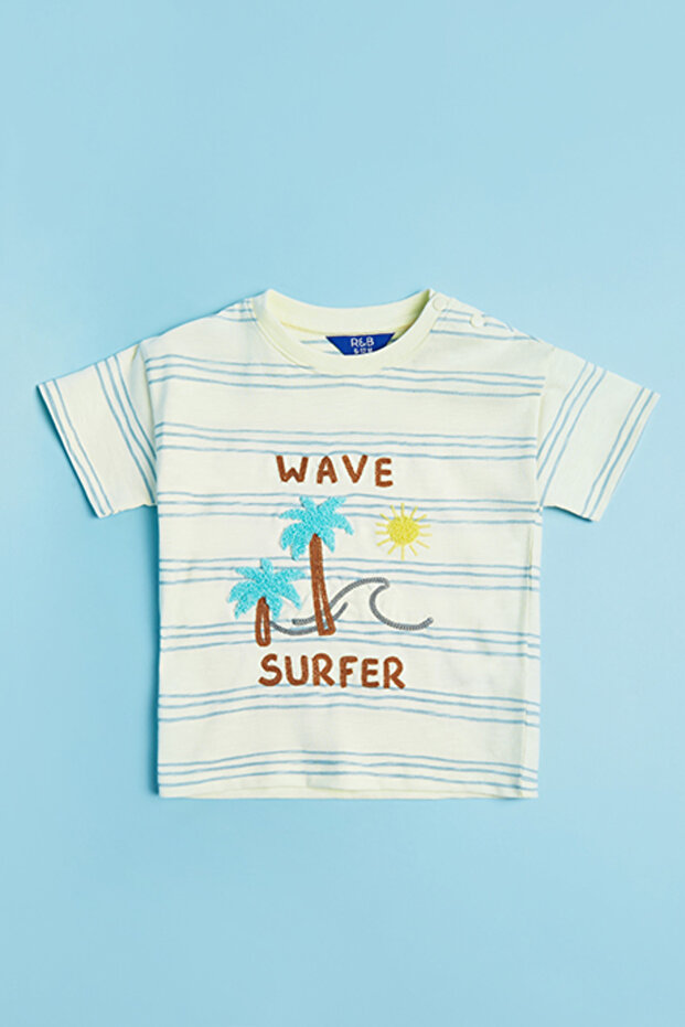Printed T-Shirt with Crew Neck and Short Sleeves