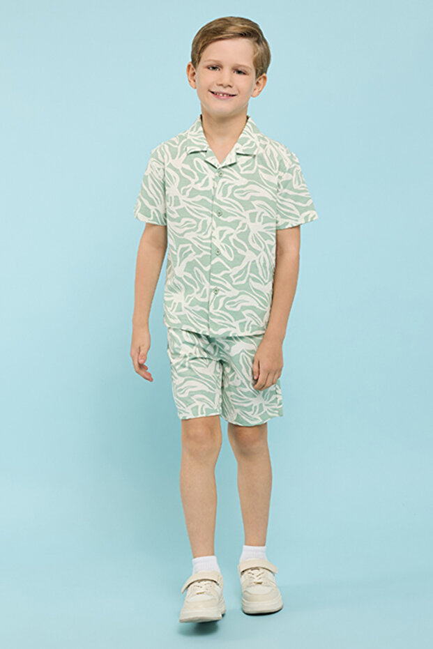 Patterned Shirt & Shorts Set - 7