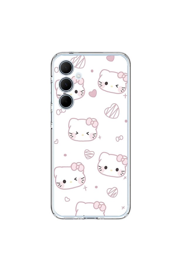 Samsung Galaxy A35 Compatible Hello Kitty Design Transparent Case