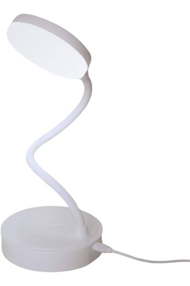 LED Desk Lamp with Swan Neck Design, 360° Adjustable Arm, USB Powered Table Lamp & Touch Button – Eye-Caring Reading Lamp, Bedside Lamp, Study Light & Phone Stand for Home, Office