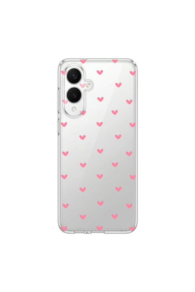 Samsung Galaxy S25 Edge Compatible Heart 5 Design Transparent Case