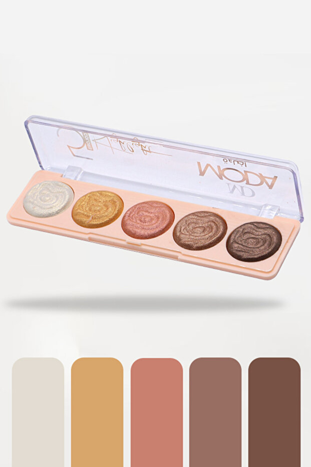 إضاءة الوهج المتنوع من مودا بيوتي – Multi‑Glow Five Highlighter From