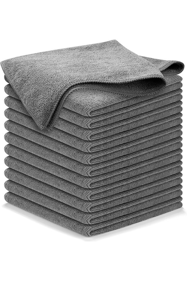 AUTO FAMILY Microfiber Cleaning Cloth 12 Pack – 60 * 90cm 600 GSM Ultra Thick Car Drying Towels