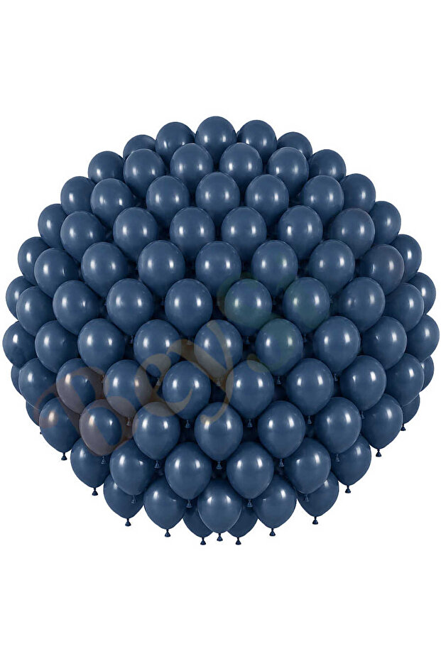 Storm Blue Color Latex Retro Balloon (30 cm) - 100 Pieces