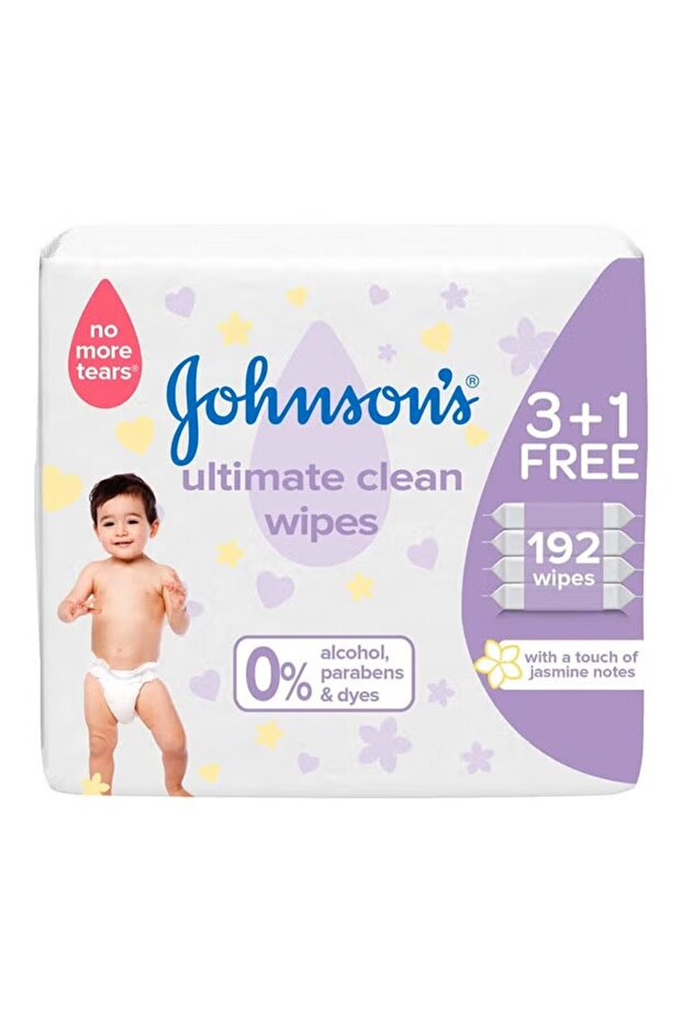 Baby Ultimate Clean Wipes, 3+1 Packs of 48 Wipes, 192 Count