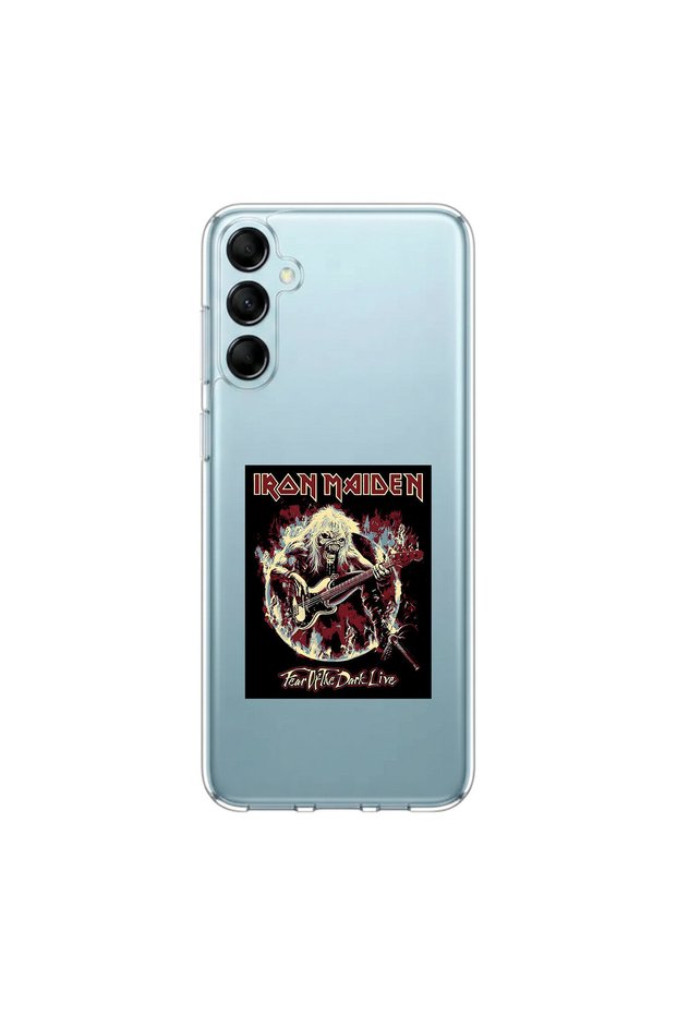 Samsung Galaxy M14 Compatible Metal 4 Design Transparent Case