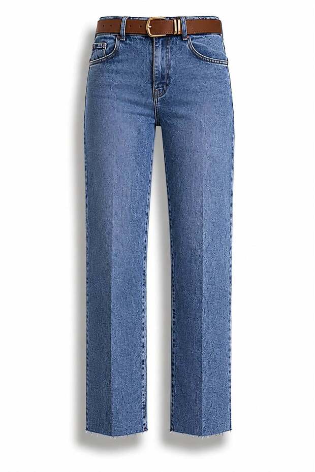 Blue Belted Boyfit Jean 102