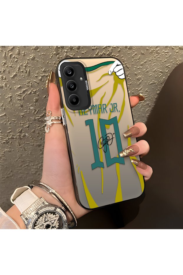 Samsung Galaxy A25 Compatible Silicone Edge Hard Back Case Couple Phone Case with Neymar Pattern
