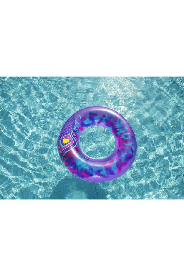 INFLATABLE PEACOCK RING 91 CM