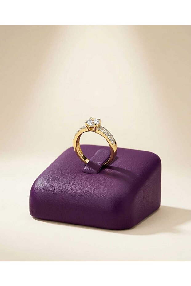 AD Delicate Ring – Elegant 2 Tone Rhodium Plated Design