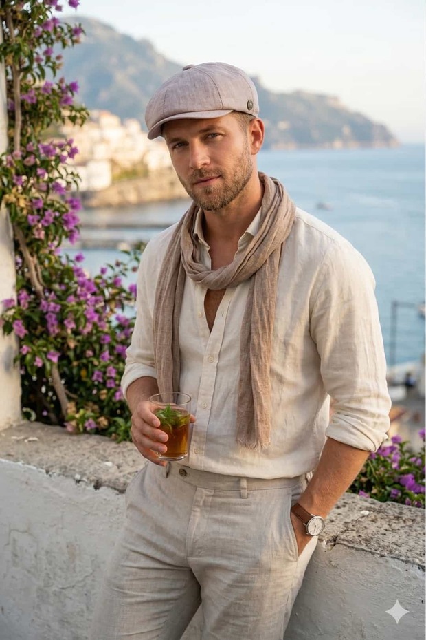 Linen 8-Piece Peaky Blinders Model Newsboy Cap Hat