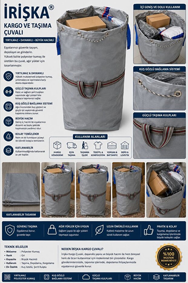 House Moving Sack Cargo Sack Packing Moving Sack 48X36X92