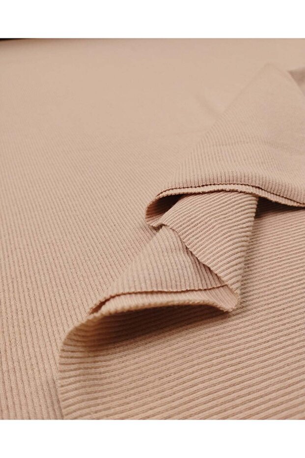 Milky Coffee Beige Camisole Ribbed Fabric Flexible Soft Bodywear & Blouse Material Width: 120cm