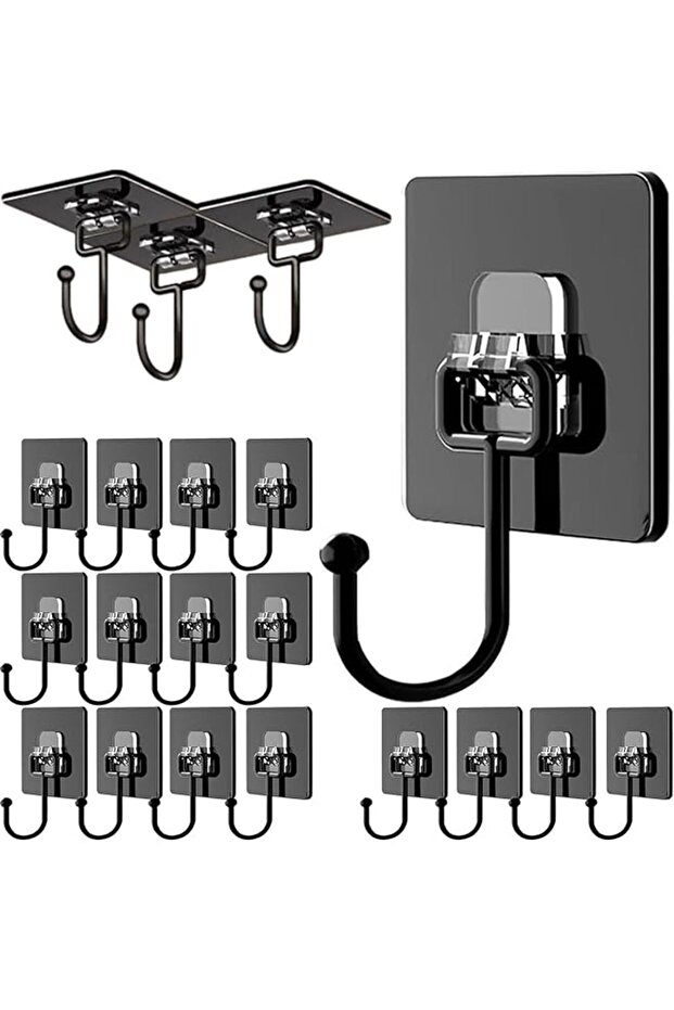 Adhesive Wall Hooks,Waterproof Adhesive Hooks Heavy Duty,100lbs Load,Suitable for Bathroom bedrooms kitchens and storage room(20-Pack)