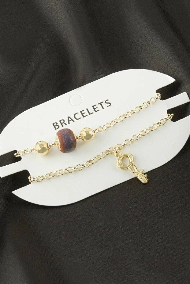 2 Pieces Key Trend Chain Bracelet