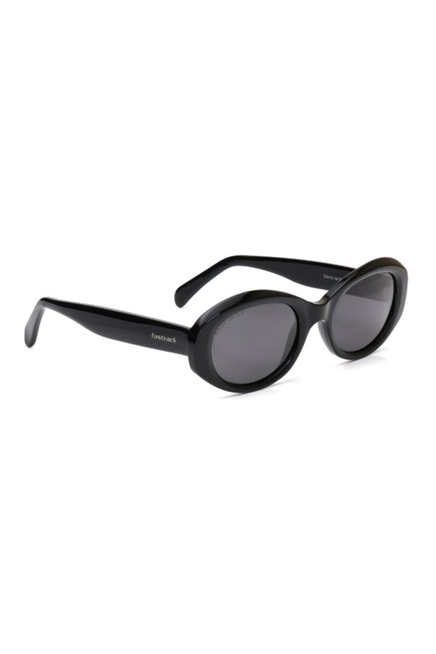 Polarized Sunglasses Black Frame Smoke Mirror Lens 52mm - P605GY1PV