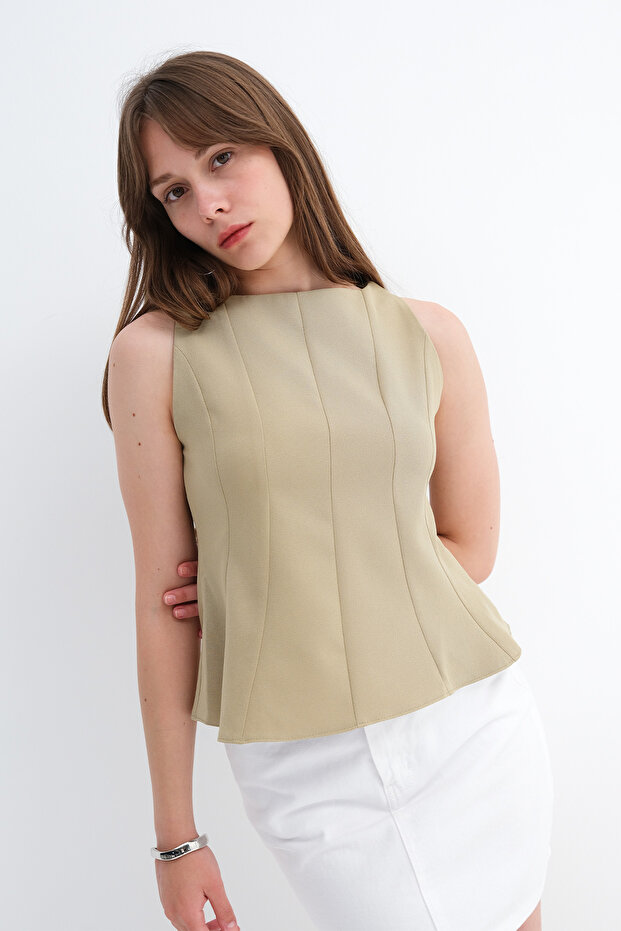 Side Zipper Blouse A4409 - 4