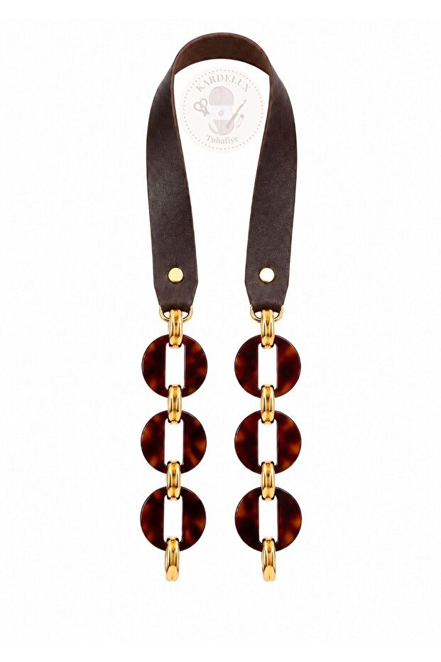 Artificial Leather Acrylic Model Knitted Bag Handle and Leather Bag Handles - Length: 65 cm