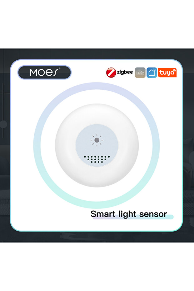 مستشعر إضاءة ذكي MOES Tuya Zigbee لقياس السطوع والإنارة، لأتمتة الإضاءة المنزلية