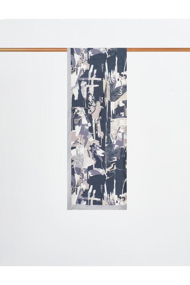 Mixed Pattern Shawl Anthracite