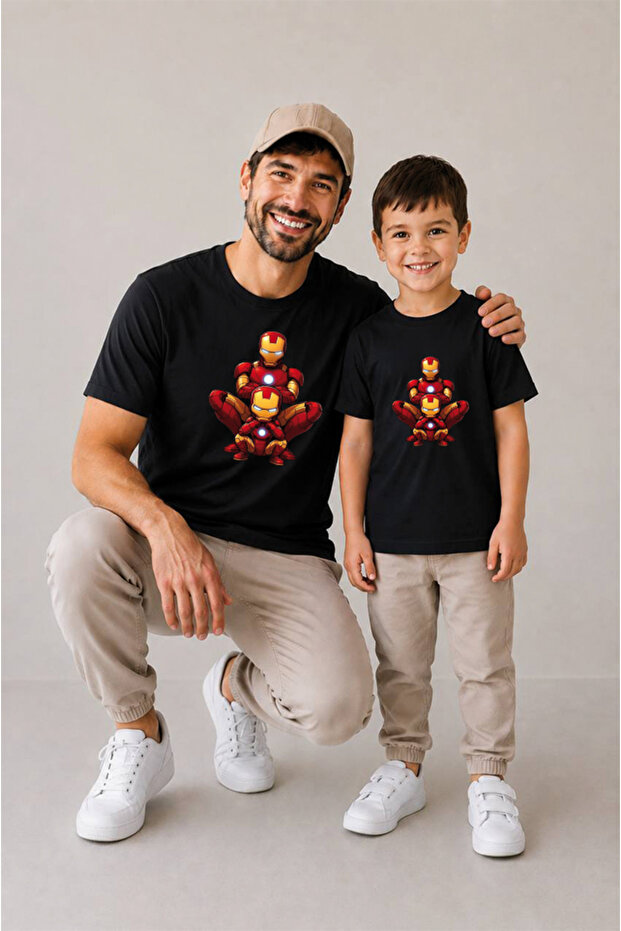 Father Son Combination Sold as a Single Item 100% Cotton Oversize T-Shirt Father's Day Gift