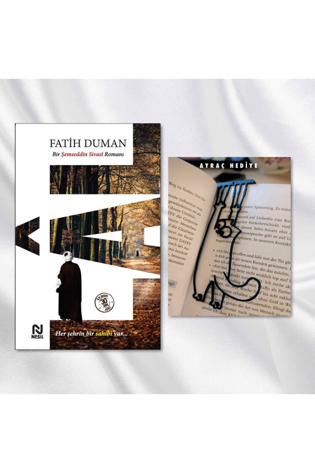 LÂL & BİR ŞEMSEDDİN SİVASİ ROMANI / Sallananan Cat Figure Bookmark Gift