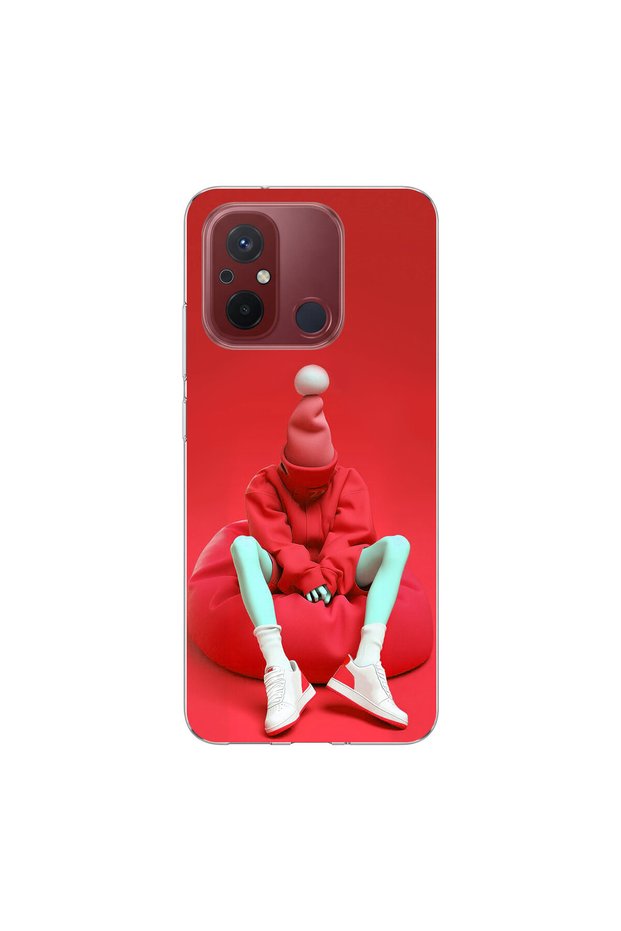 Redmi 12C Compatible No Face 7 Design Transparent Case