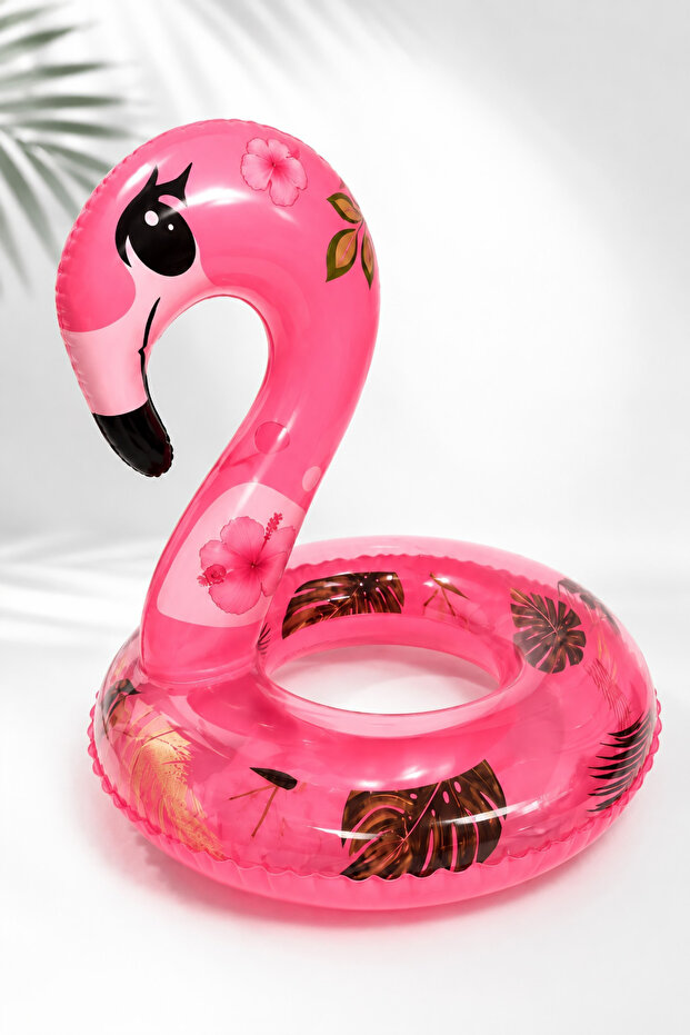 65 cm Flamingo Headed Glittery Bagel