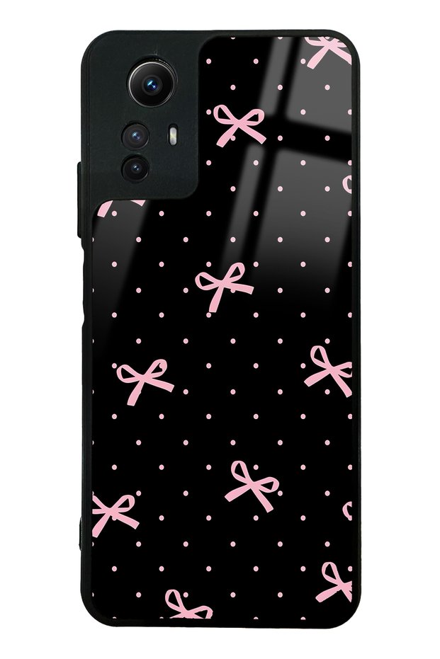 Xiaomi Redmi Note 12S Glossy Phone Case with Pink Ribbon Design