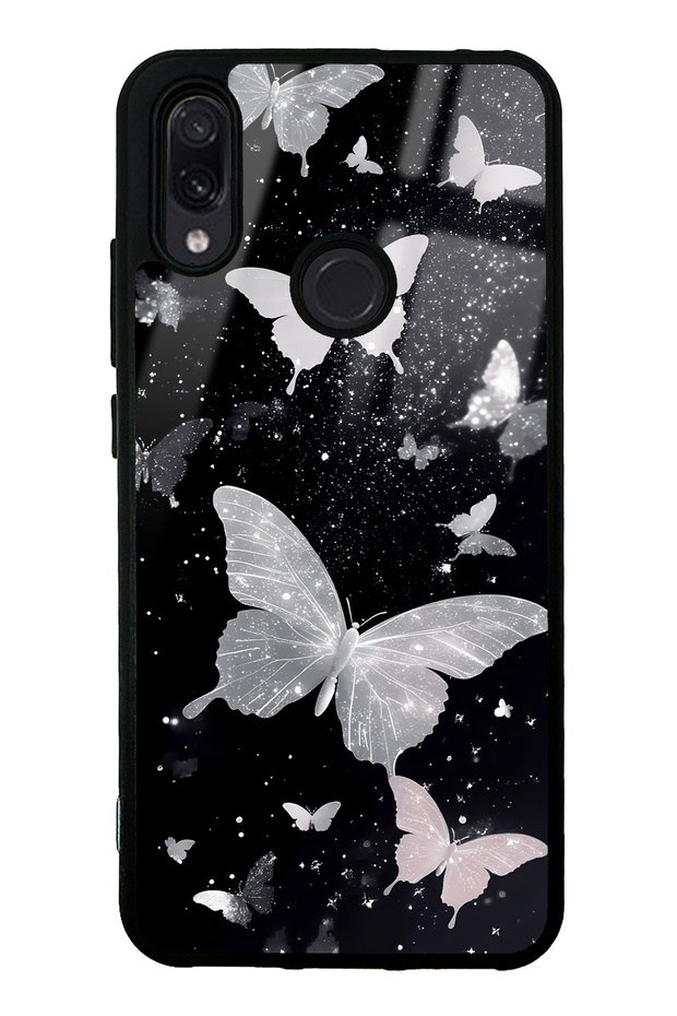 حافظة هاتف Xiaomi Redmi Note 7 بتصميم فراشة لامعة