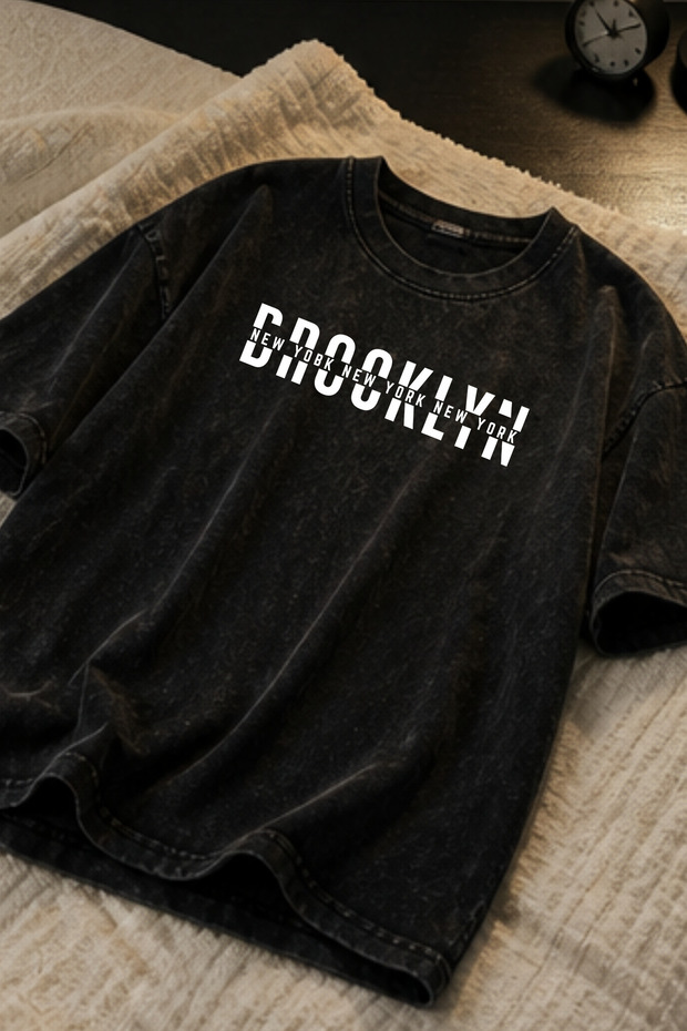 Modex Washed Oversize Unisex T-Shirt Washed Vintage Street Style Street Fashion Cotton Comfortable Fit Daily Wear T-Shirt