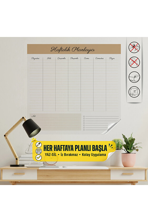 Weekly Write-Off Wall Planner with Static Cling Feature 46 X 48 cm (Model-4)