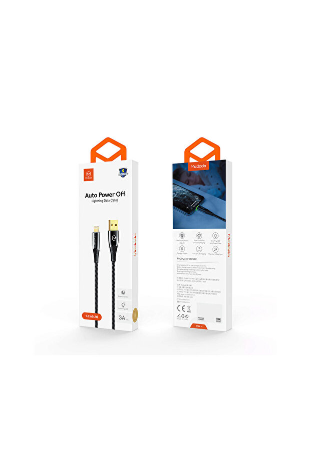 Cablu Lightning Seria Shark Negru - 8