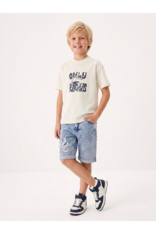 Men's Children's T-Shirt with Printed Back