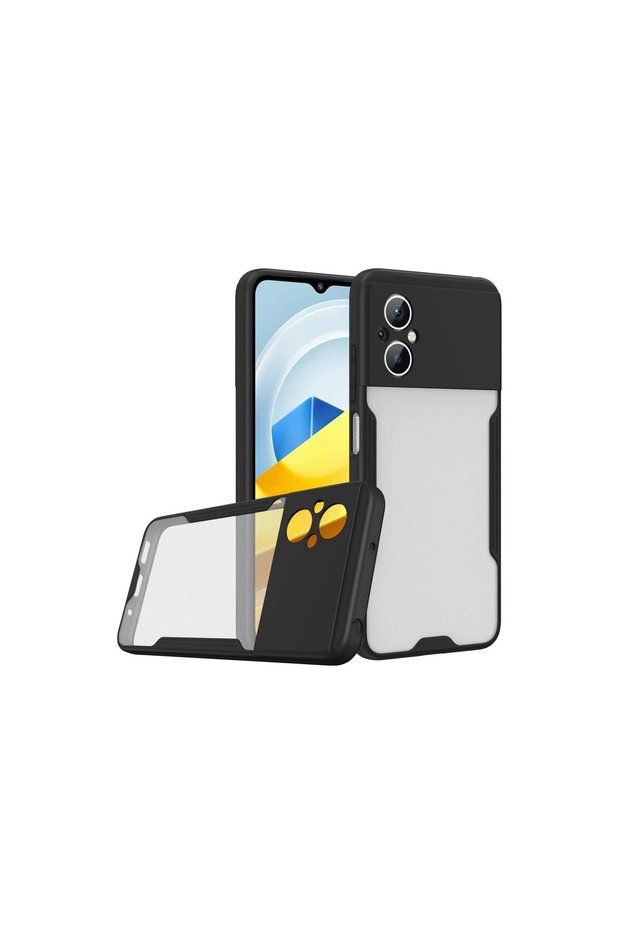 حافظة سيليكون بلاتينية لهاتف Xiaomi Poco M5 - أسود