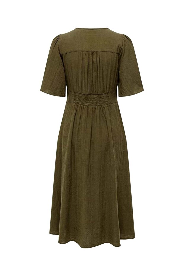 OnlTizana 2/4 Midi Dress WVN NOOS Kadın Elbise Yeşil (15373535) - 4