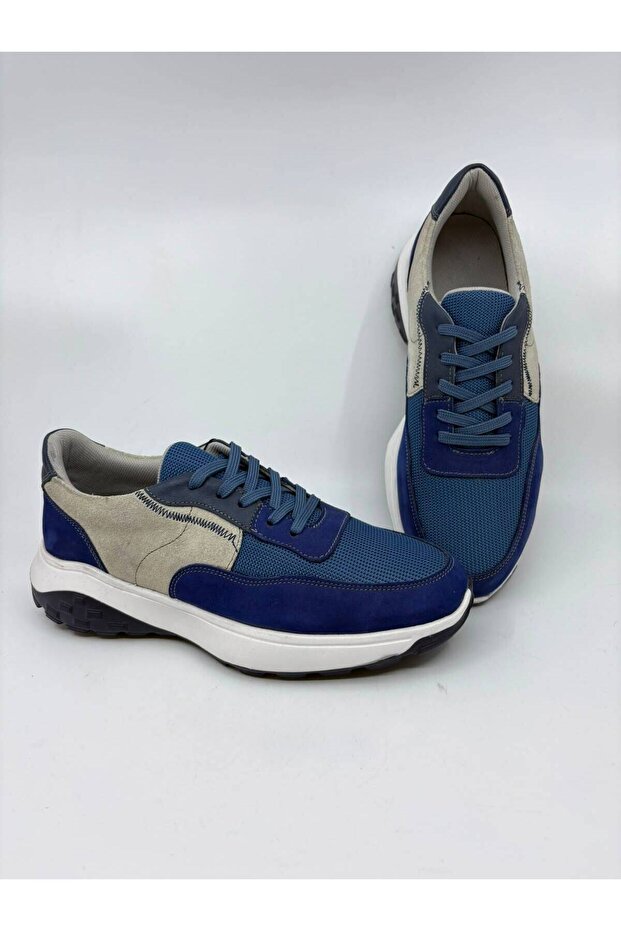 Gululite Blue Suede Men's Leather Shoes