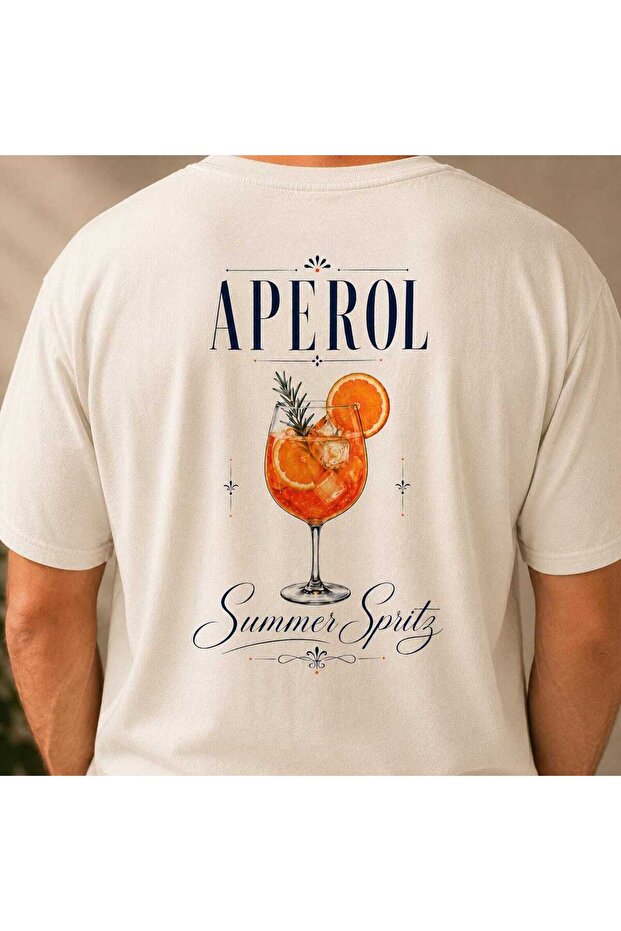 Aperol Summer Spritz Printed Unisex Oversize T-Shirt