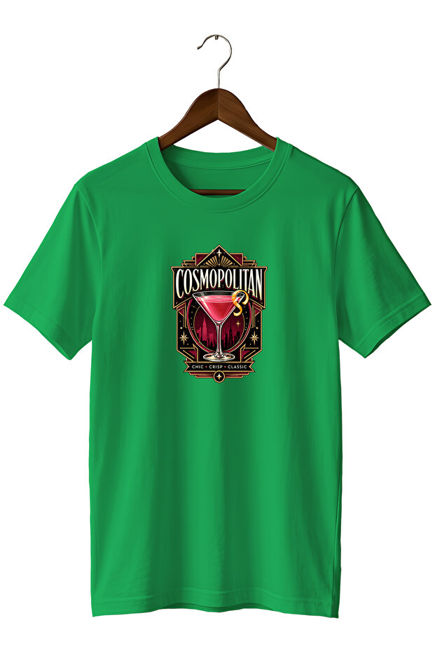 Cosmopolitan Cocktail Unisex Cocktail Printed Regular Fit Crew Neck T-Shirt