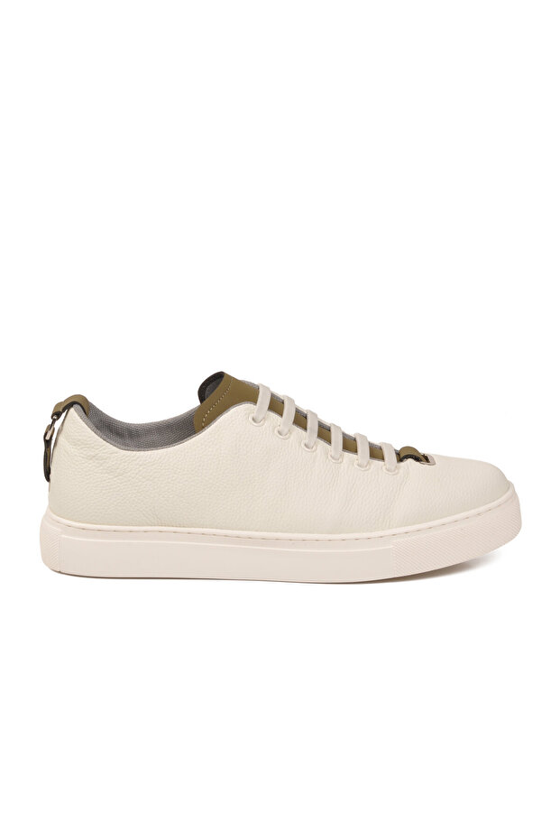 White Genuine Leather Men's Casual Shoes 25K515-2 m