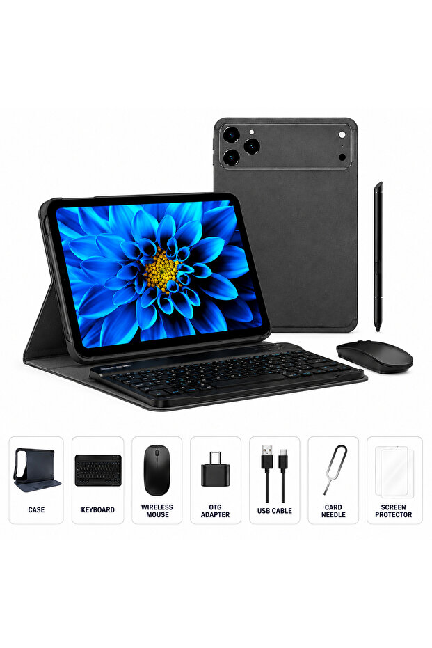 M48 Android 15 Tablet 10.1-Inch HD, 12GB RAM, 512GB ROM, 10000mAh Battery, Dual SIM, 20MP Camera