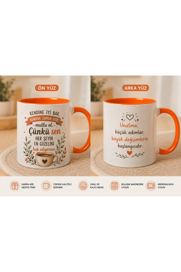 Slogan baskılı kupa bardak