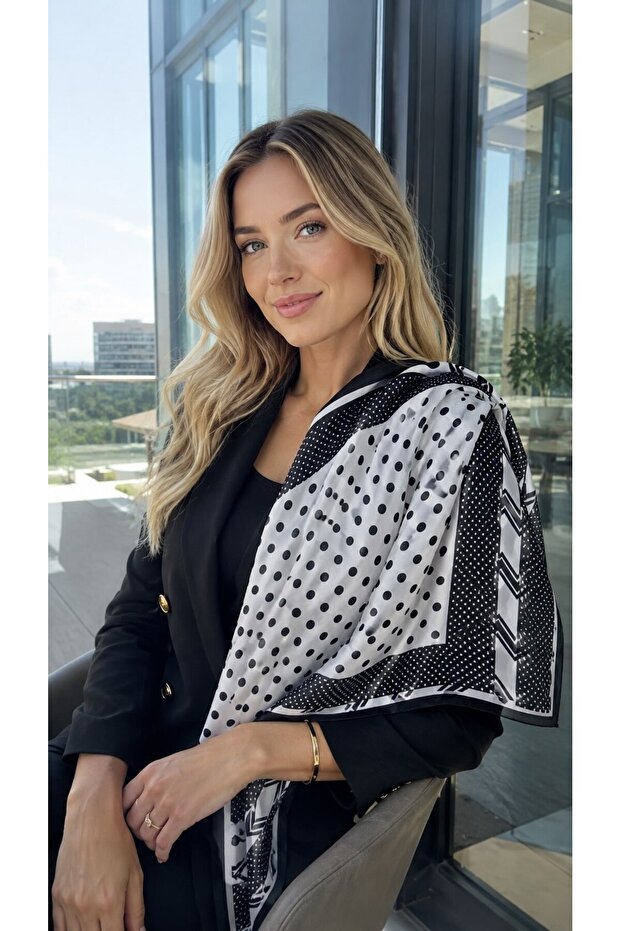 S-Flr10 Patterned Women's Scarf 70X70 cm