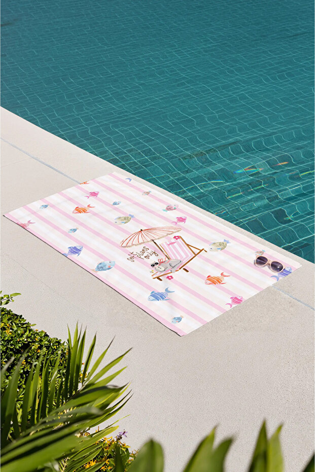 Candy Fish Patterned Beach Towel - 3