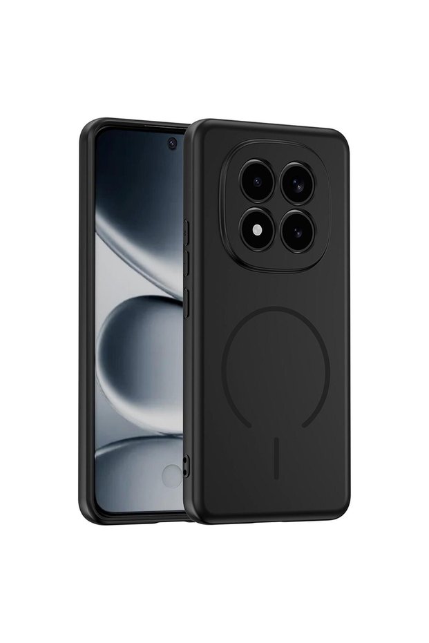 حافظة متوافقة مع هاتف Xiaomi Redmi Note 15 Pro 4G من نوع Zeno MagSafe باللون الأسود