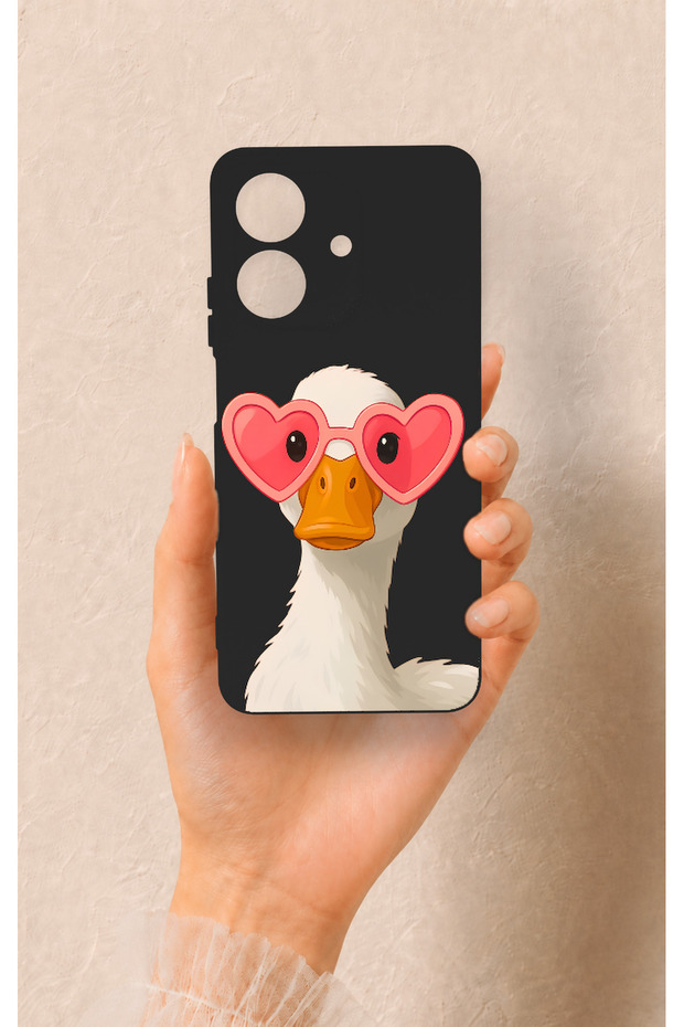 حافظة سيليكون متوافقة مع هاتف Realme Note 60 بنمط بطة محبوبة